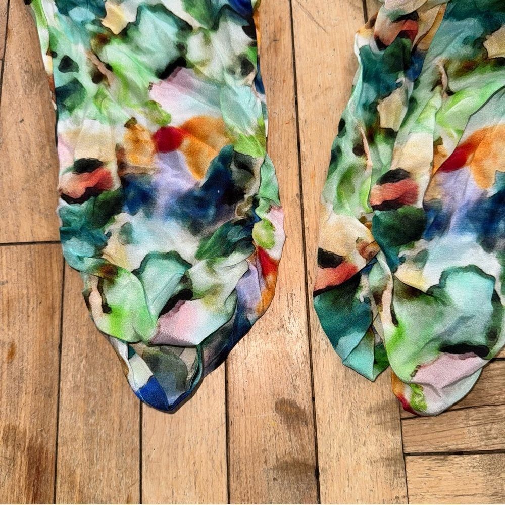Silk Floral Sleeveless Jumpsuit - Picture 6 of 11